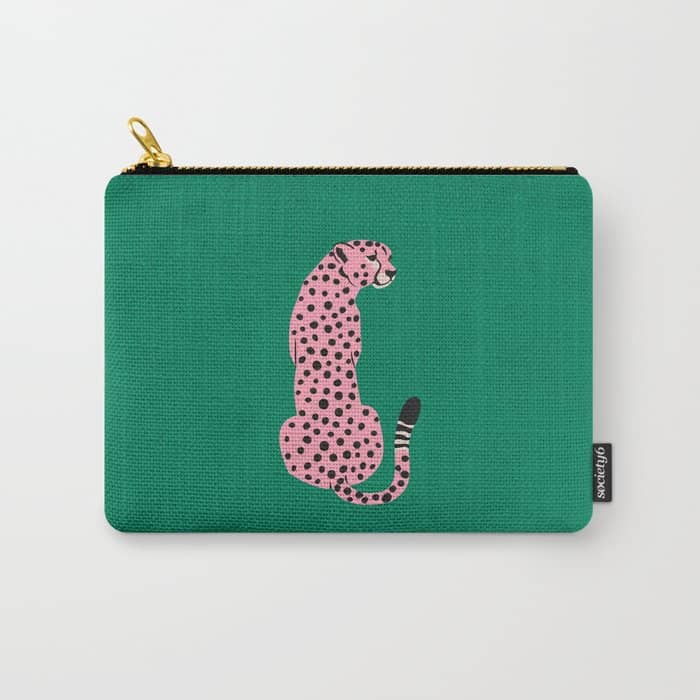 The Stare: Pink Cheetah Edition Carry All Pouch