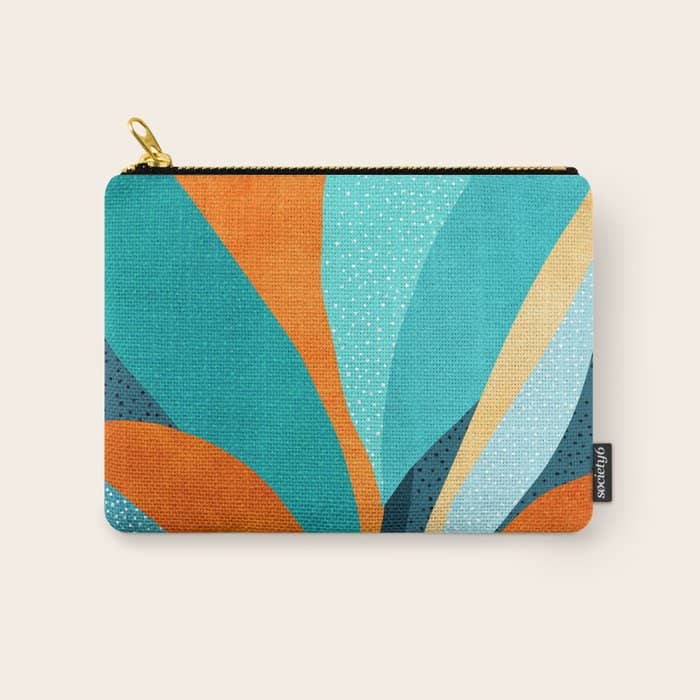 Abstract Tropical Foliage Carry All Pouch