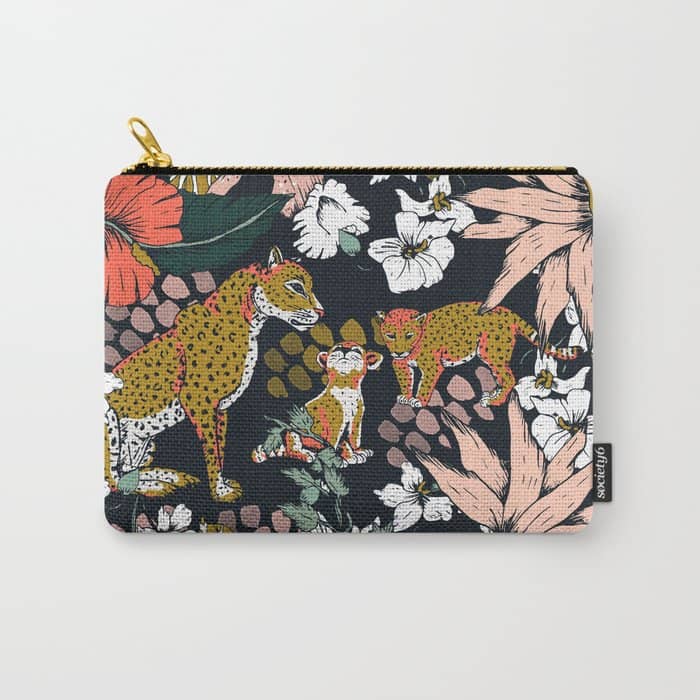 Animal Print Dark Jungle Carry All Pouch