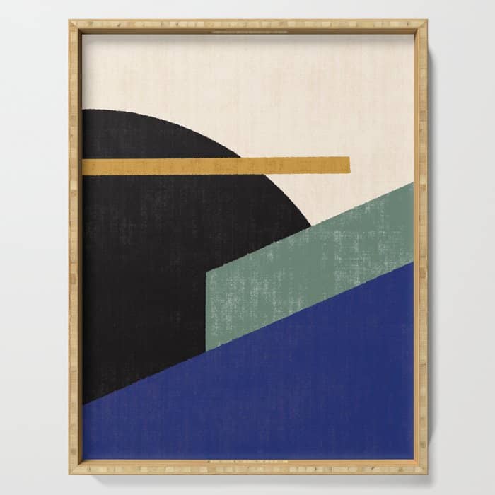 Geometric Compo 1 Filet - Blue Serving Tray