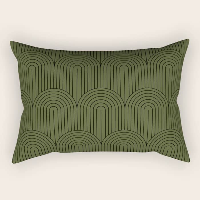 Art Deco Arch Pattern Viii Rectangular Pillow