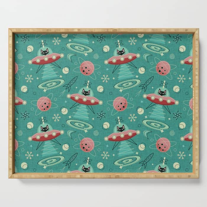 Atomic Cats In Space - ©Studioxtine Serving Tray