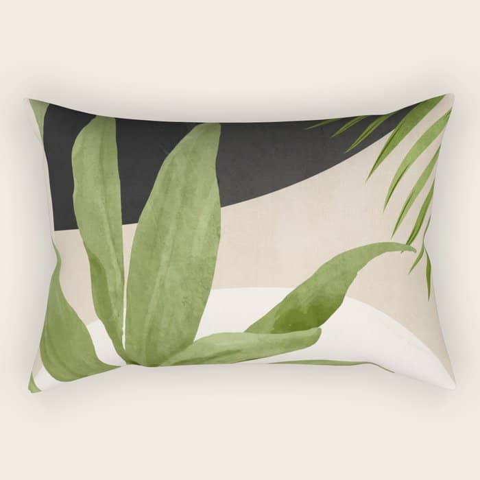 Abstract Art Tropical Leaf 11 Rectangular Pillow