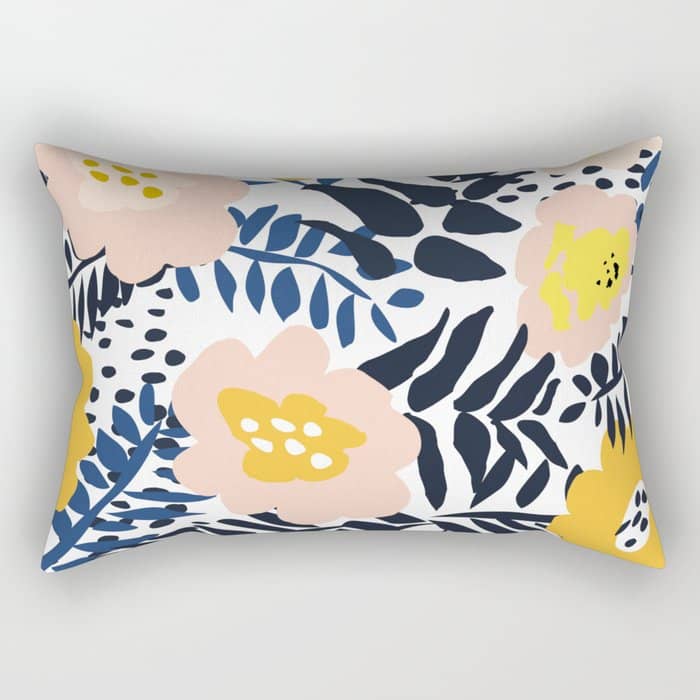 Outdoor: Florals Matching To Design For A Happy Life Rectangular Pillow