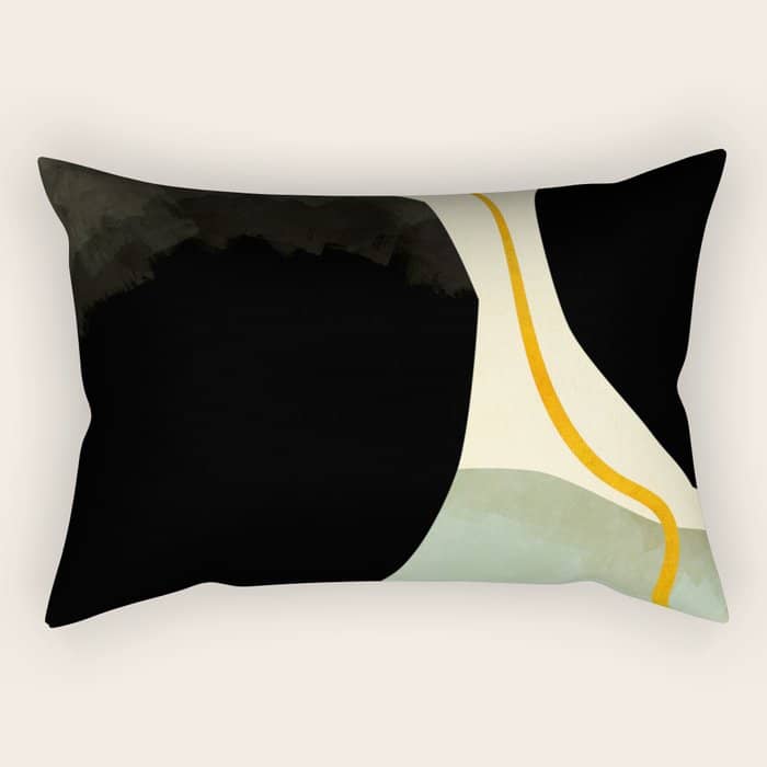 Shapes Organic Mid Century Modern Rectangular Pillow