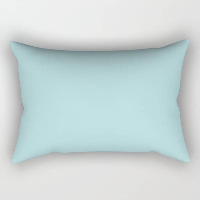 Robin'S Egg Aqua Blue Rectangular Pillow