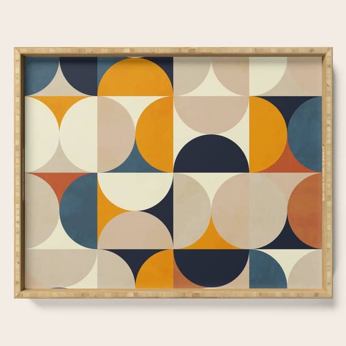 Mid Century Abstract Shapes Fall Winter 1 Serving Tray