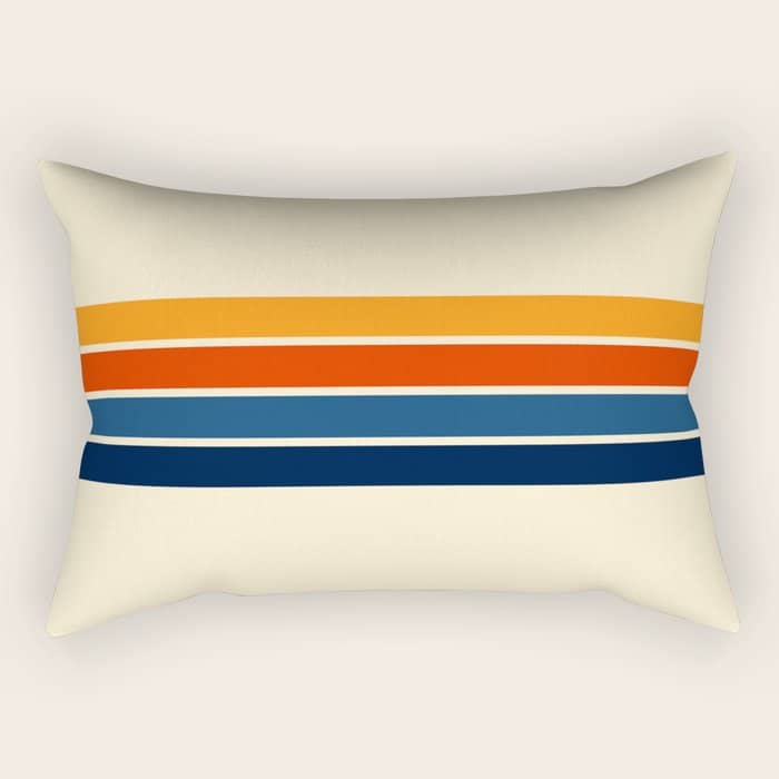 Classic Retro Stripes Rectangular Pillow