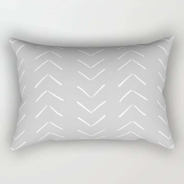 Boho Big Arrows In Grey Rectangular Pillow