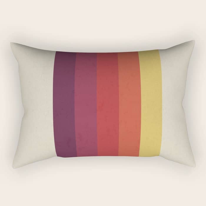 Retro Video Cassette Color Palette Rectangular Pillow
