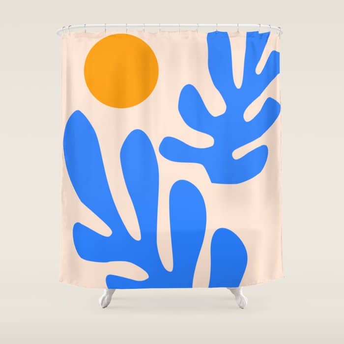 Henri Matisse - Leaves - Blue Shower Curtain