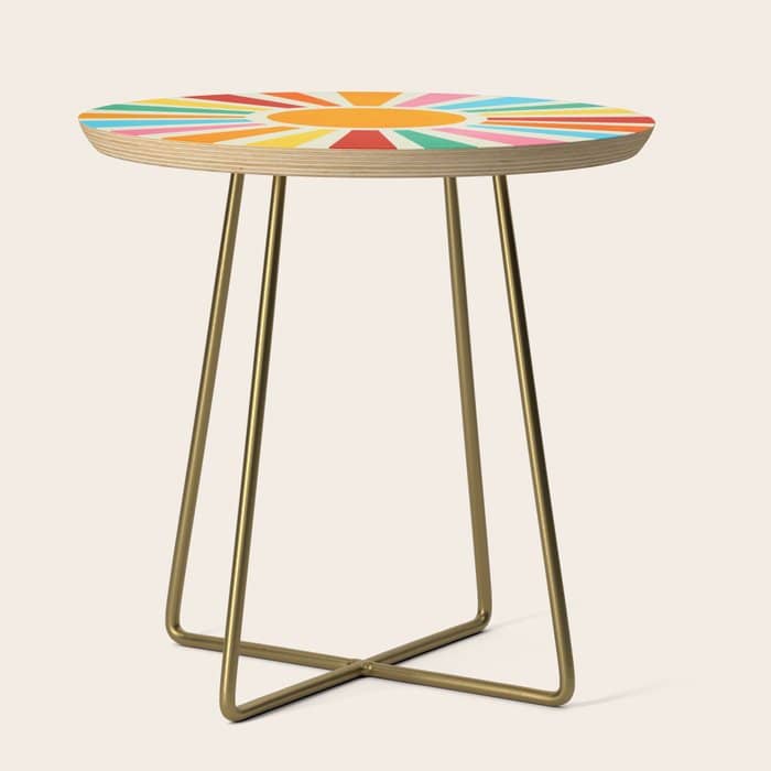 Retro Sunrise: Rainbow Edition Side Table