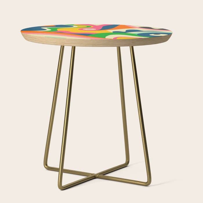 Colorful Mid Century Abstract  Side Table
