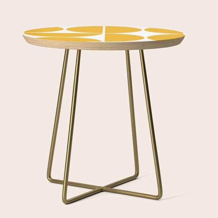 Mid Century Modern Yellow Square Side Table