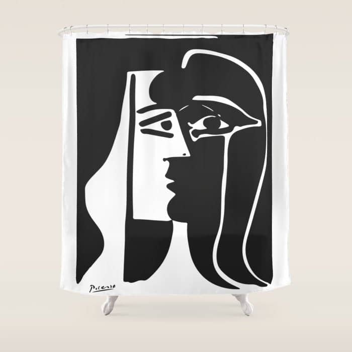 Picasso - Kiss 1979 Artwork Reproduction Shower Curtain