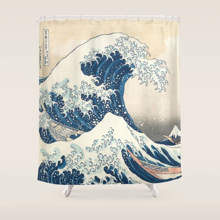 The Great Wave Off Kanagawa By Katsushika Hokusai Thirty Six Views Of Mount Fuji - The Great Wave Shower Curtain