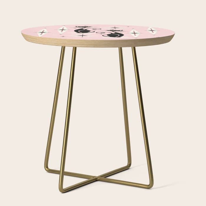 Mid Century Meow Retro Atomic Cats ©Studioxtine Side Table