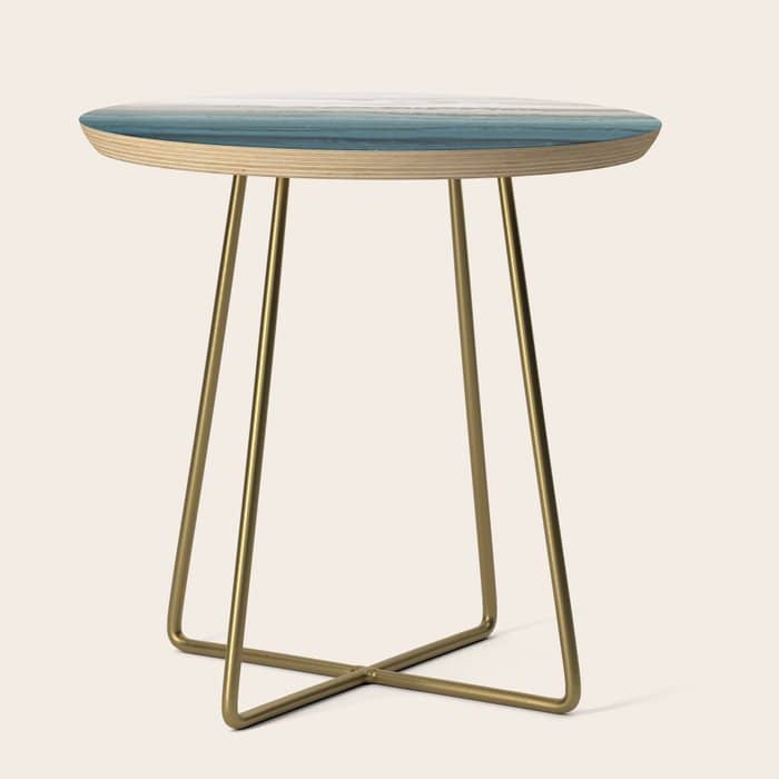 Within The Tides - Crashing Waves Teal Side Table