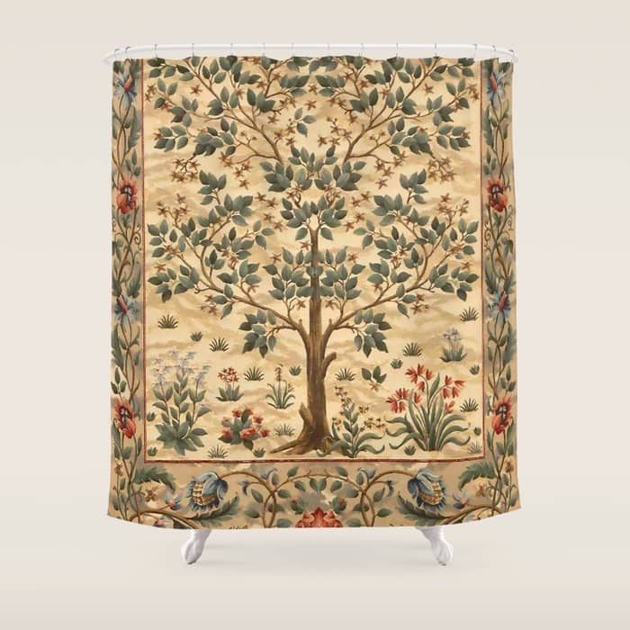 William Morris "Tree Of Life" 3. Shower Curtain
