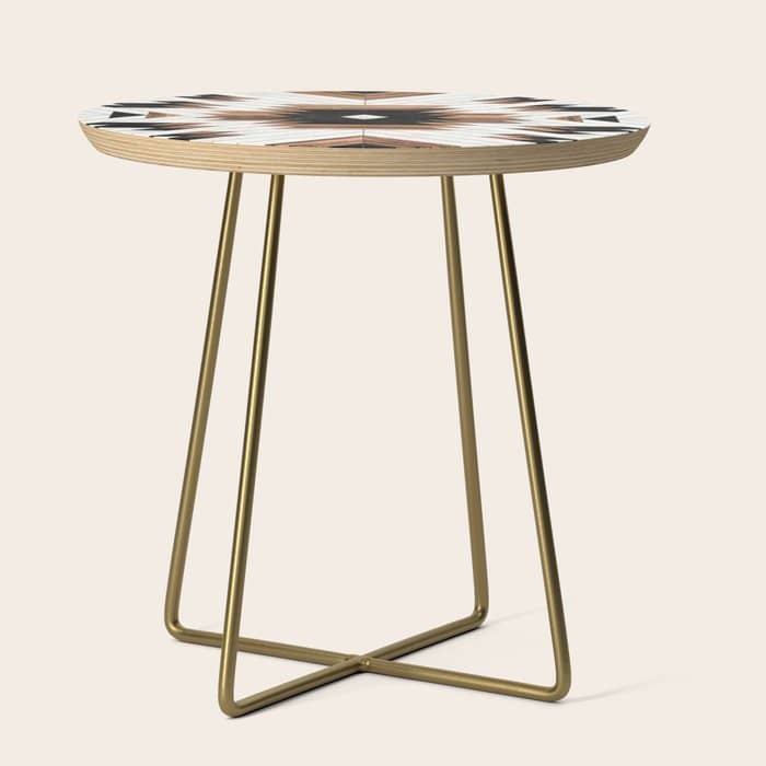 Urban Tribal Pattern No.5 - Aztec - Concrete And Wood Side Table