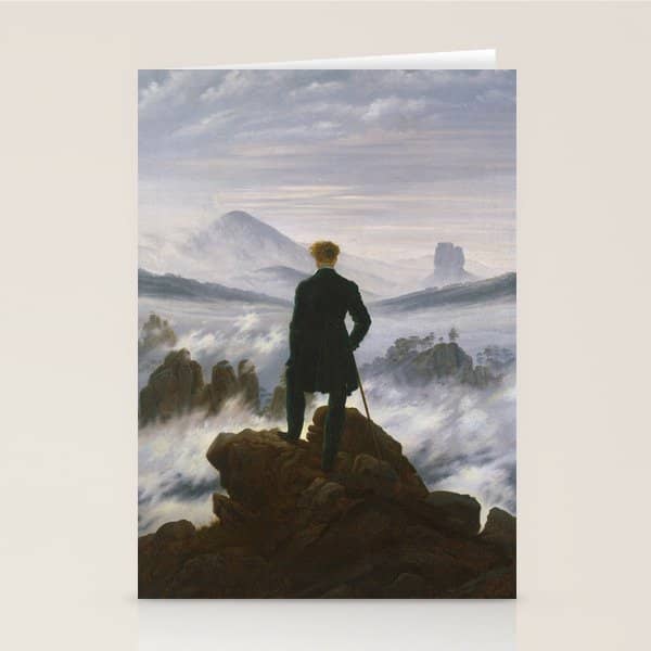 "Wanderer Above The Sea Of Fog" ("Der Wanderer üBer Dem Nebelmeer") By Caspar David Friedrich, Circa 1817  Stationery Card