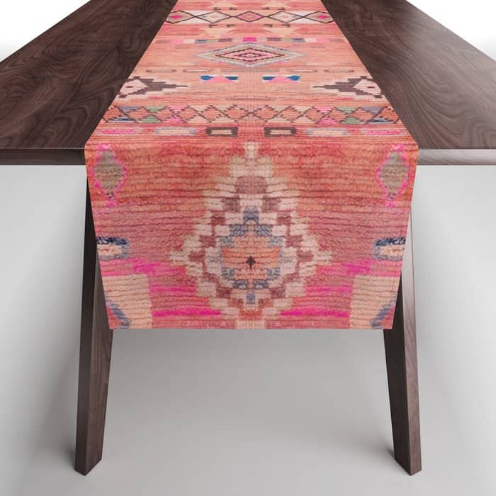 Traditional Moroccan Berber Rug Design Table Runner