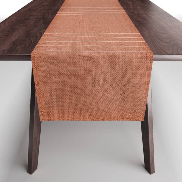 Minimal, Pattern, Boho Prints, Terracotta Table Runner
