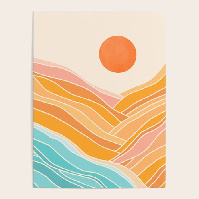 Adventure On The Horizon Abstract Landscape Poster