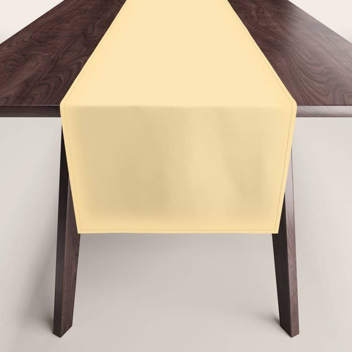 Buttercream Yellow Pastel Solid Table Runner