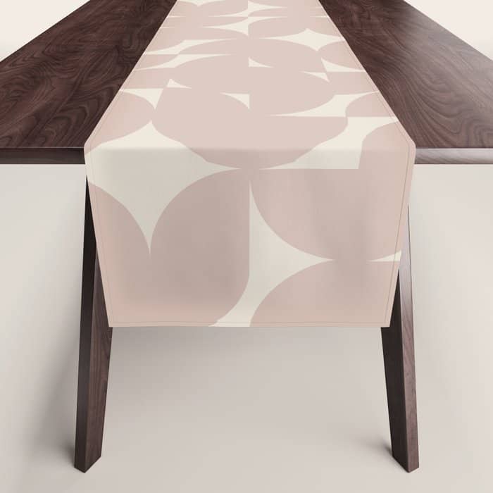 Contemporary Geometric Shapes - Natural Neutral Table Runner