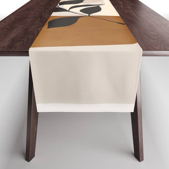 Abstract Art /Minimal Plant 114 Table Runner