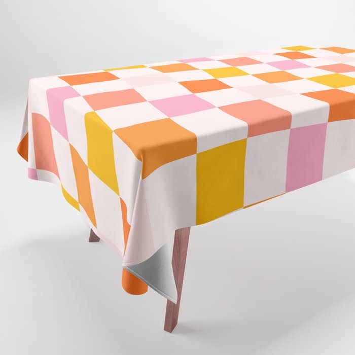 Checkers: Pattern 04 | The Peach Edition Tablecloth