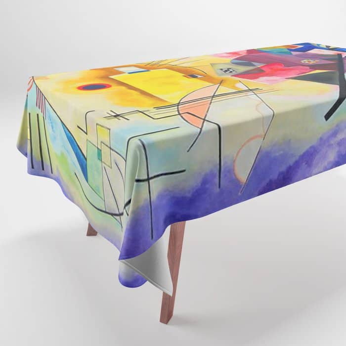 Wassily Kandinsky Yellow Red Blue Tablecloth