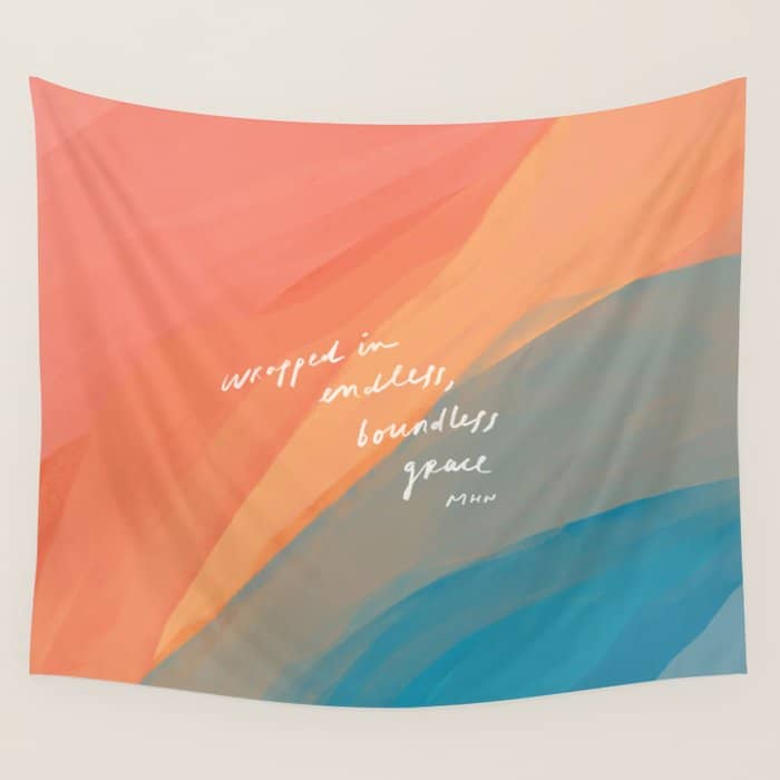 Wrapped In Endless, Boundless Grace Wall Tapestry