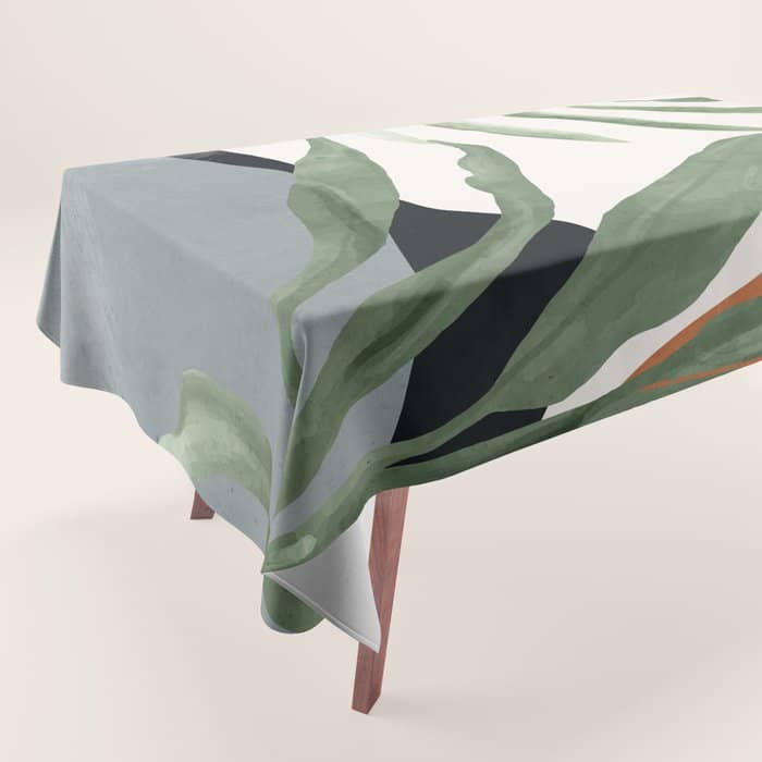 Abstract Art Tropical Leaves 10 Tablecloth