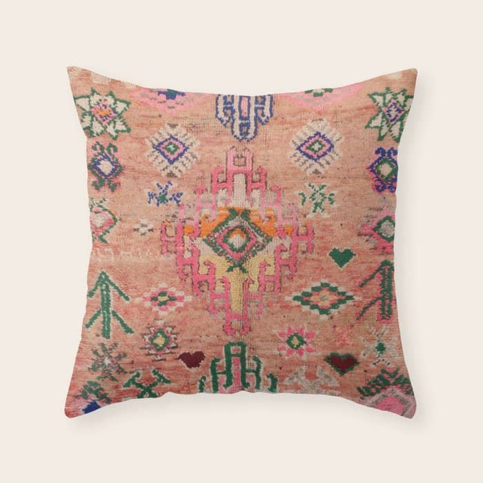 Moroccan Berber Traditional Carpet Throw Pillow