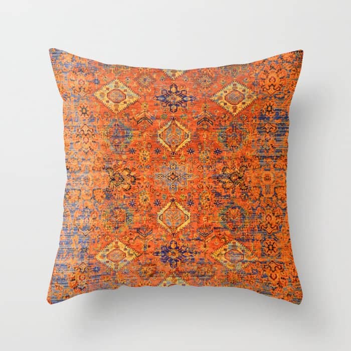 Oriental Vitange Moroccan Rug Design Throw Pillow