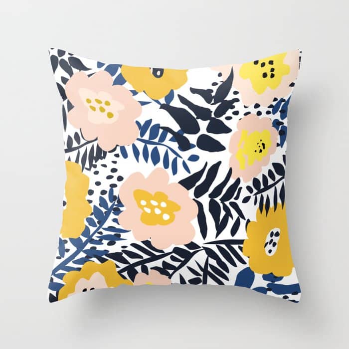 Outdoor: Florals Matching To Design For A Happy Life Throw Pillow