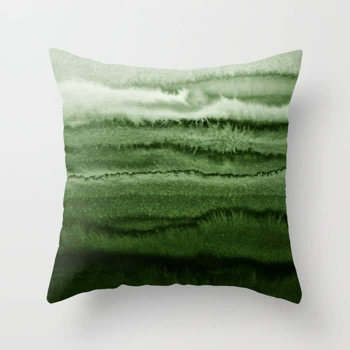 Within The Tides Forest Green By Monika Strigel Throw Pillow