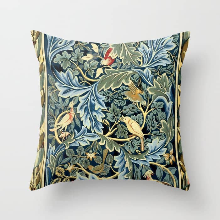 William Morris "Birds And Acanthus" Throw Pillow