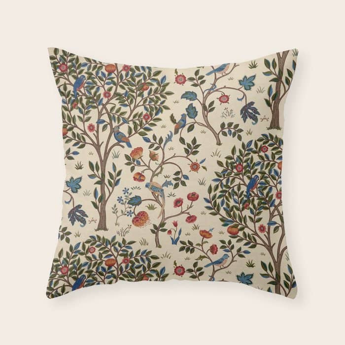 William Morris "Kelmscott Tree" 1. Throw Pillow