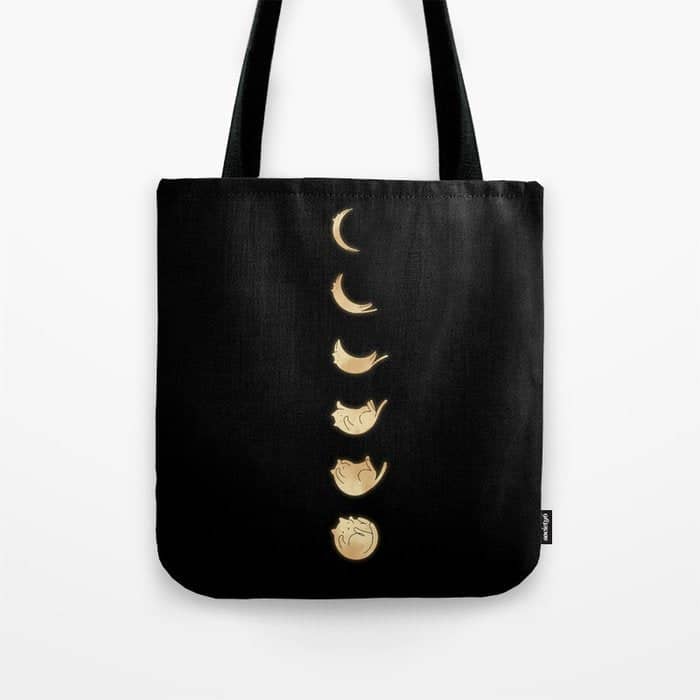 Cat Landscape 57: Phases Of The Meow Tote Bag