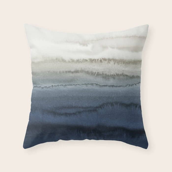 Within The Tides - Crushing Waves Blue Throw Pillow