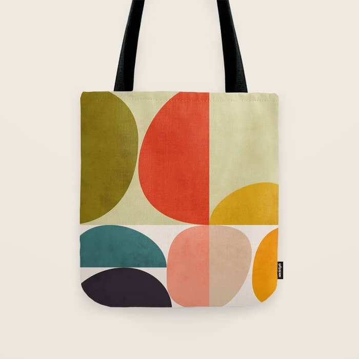 Shapes Of Mid Century Geometry Art Tote Bag