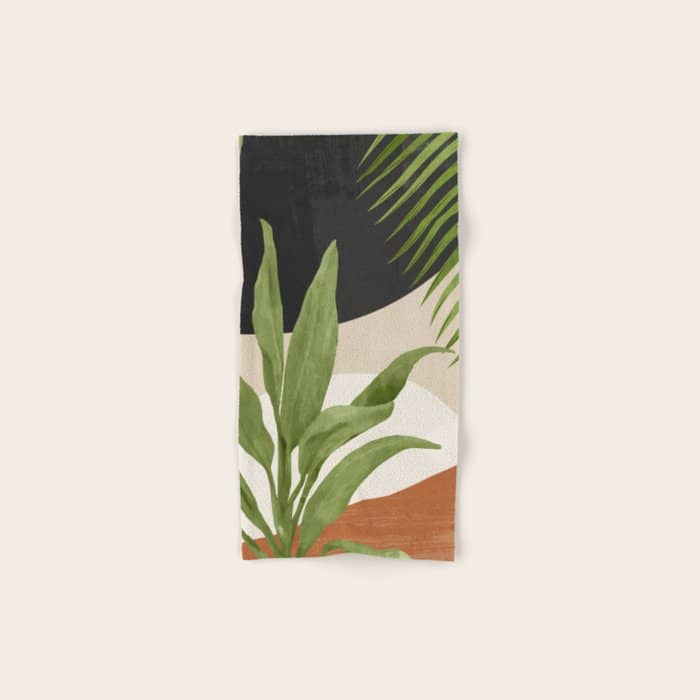 Abstract Art Tropical Leaf 11 Bath Towel