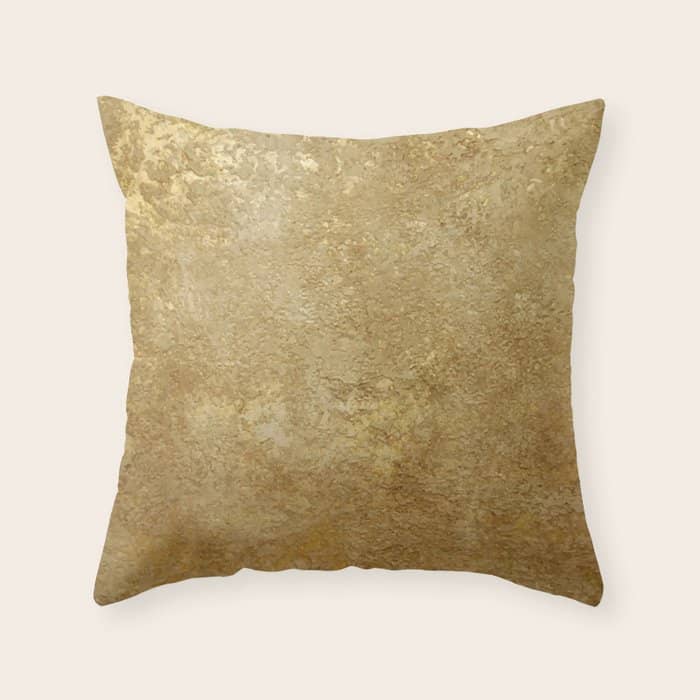 Gold Rush, Golden Shimmer Texture, Exotic Metallic Shine Graphic Design Throw Pillow