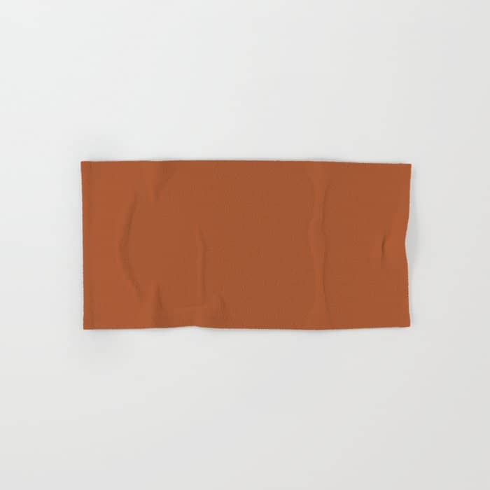 Clay Solid Deep Rich Rust Terracotta Colour Bath Towel