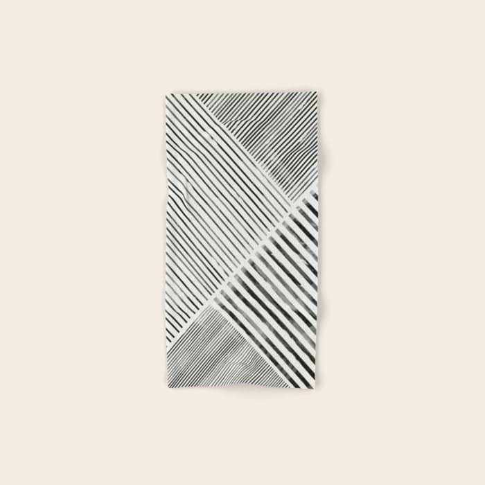 Black And White Stripes, Abstract Bath Towel