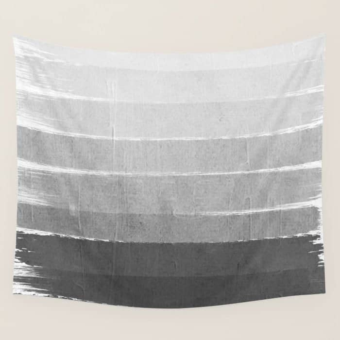 Brushstroke - Ombre Grey, Charcoal, Minimal, Monochrome, Black And White, Trendy,  Painterly Art  Wall Tapestry