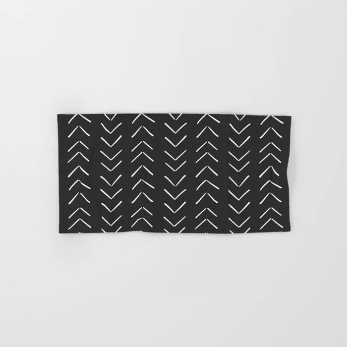 Boho Big Arrows In Black And White Bath Towel